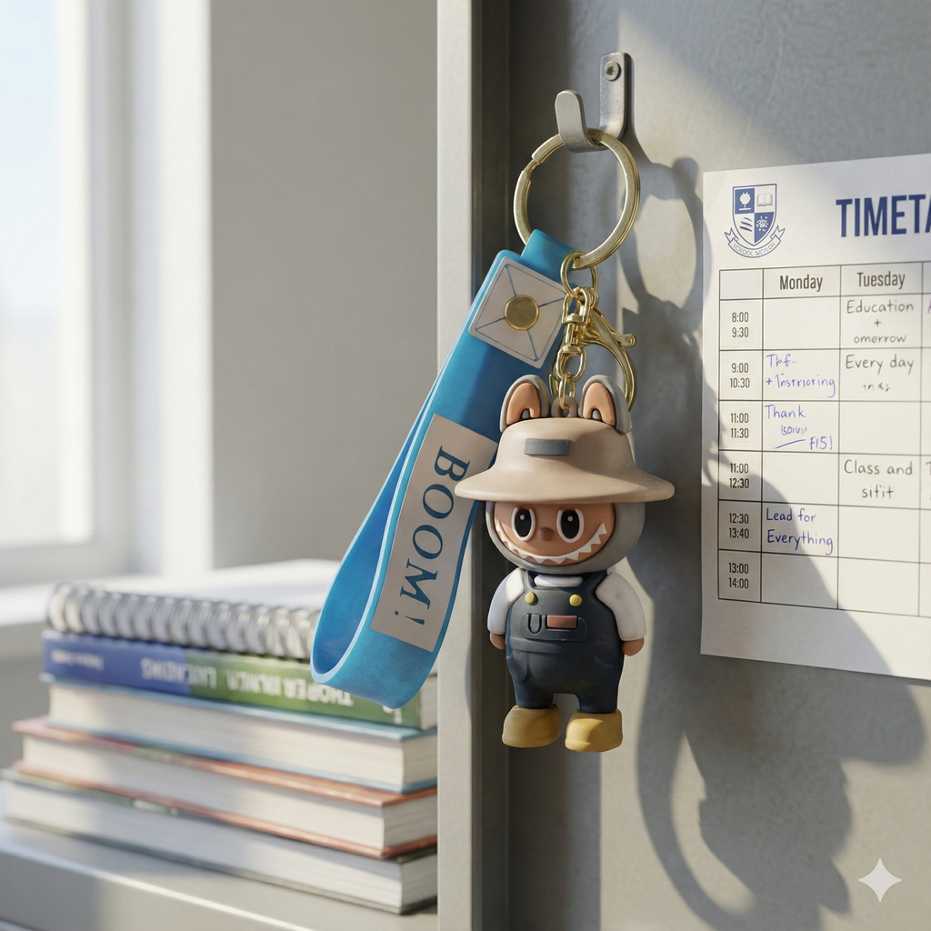 Cute Labubu  Keychain with Strap – Everyday Fun Companion