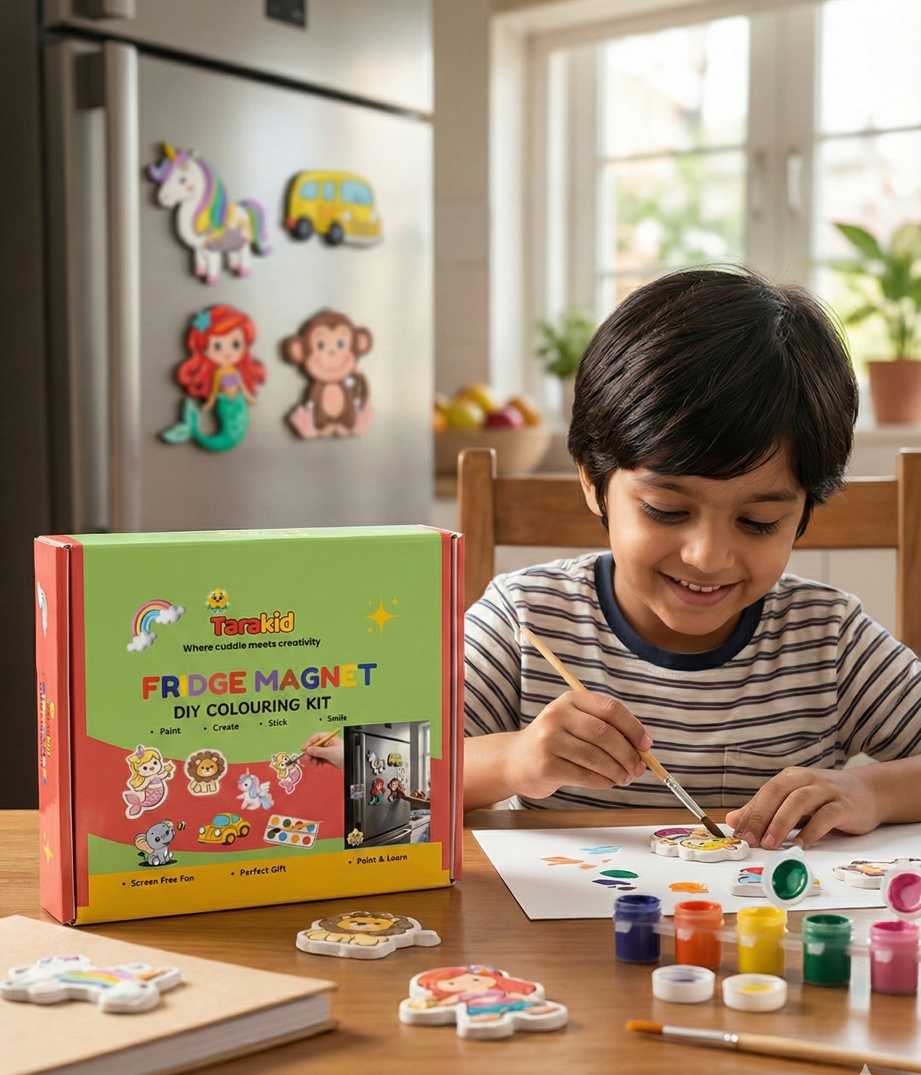 Fridge Magnet DIY Colouring Kit – Paint, Create & Stick Fun.