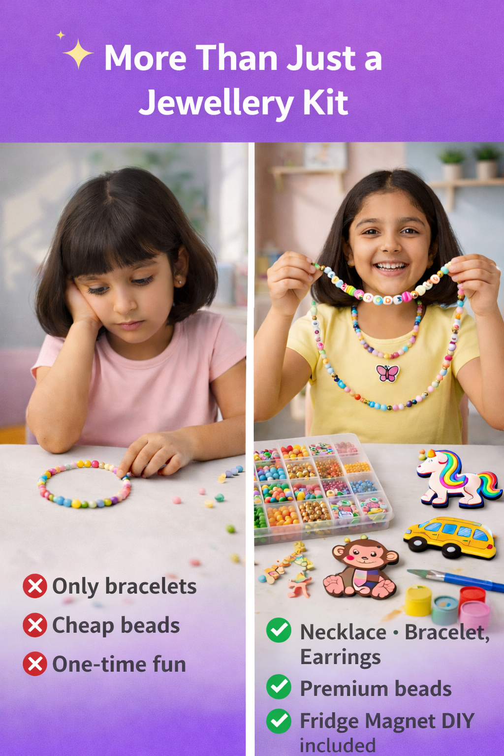 Tarakid Jewellery Making & Fridge Magnet Combo DIY Kit