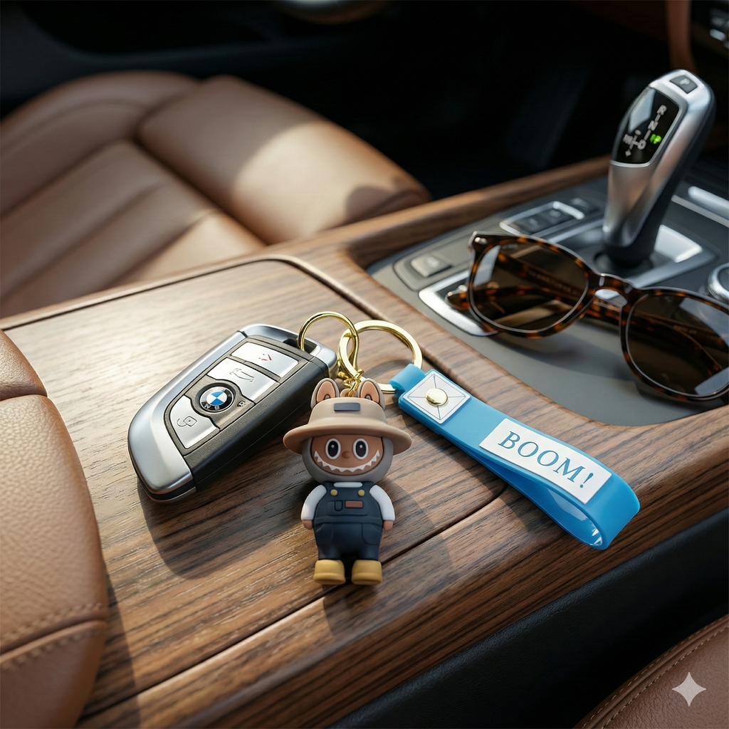 Cute Labubu  Keychain with Strap – Everyday Fun Companion