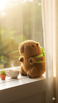 Tarakid Capybara with Cute Turtle Backpack