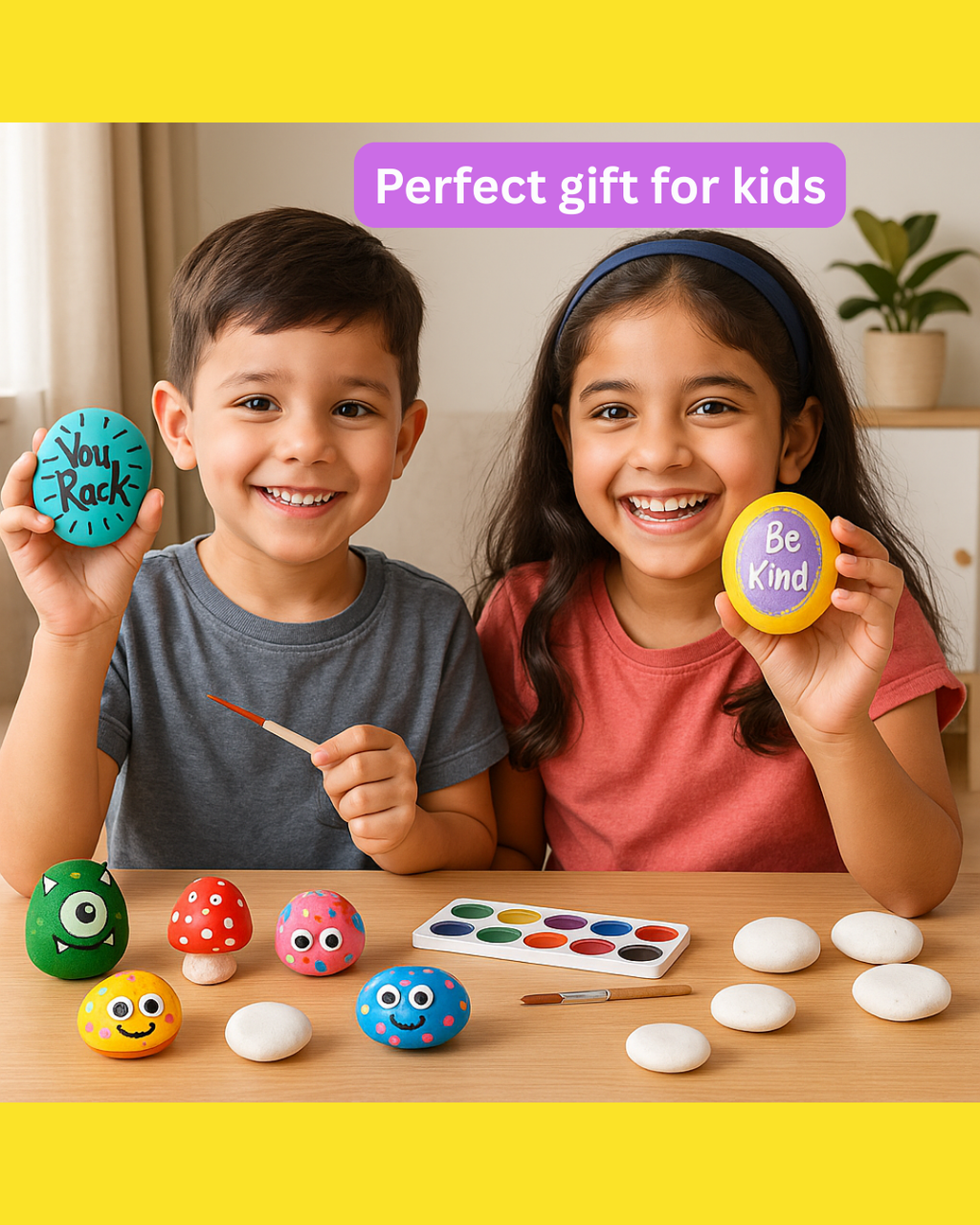 Tarakid Rock Painting Kit for Kids Ages 4–12 with Mission Game & Surprise Gift |