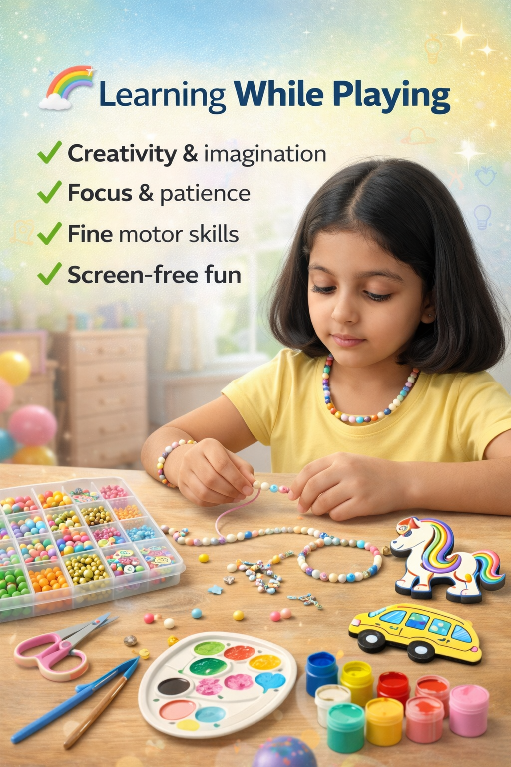 Tarakid Jewellery Making & Fridge Magnet Combo DIY Kit